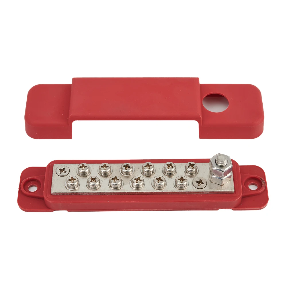 12-Punkt-Batterie-Stromverteilerblock, Sammelschiene, positiv, negativ, 12 V, 180 A, Stromverteilerblock, Terminal für Auto-Wohnmobile, Schiffe – Detail 27