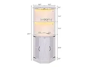 Home Coffee Cabinet with Wine and Glass Rack