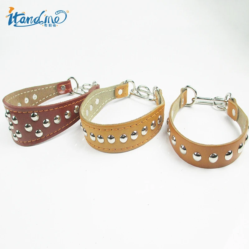Hot Popular Greyhound Collar Dog Training Collars Necklace with Studded Cow Leather Collar for Small Dogs Puppy Dog Accessories Dog Collars hot