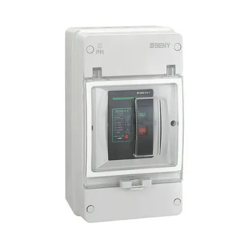 

PV DC mould case circuit breaker BDM-125 with IP65 enclosure 2 poles 125A 500V solar