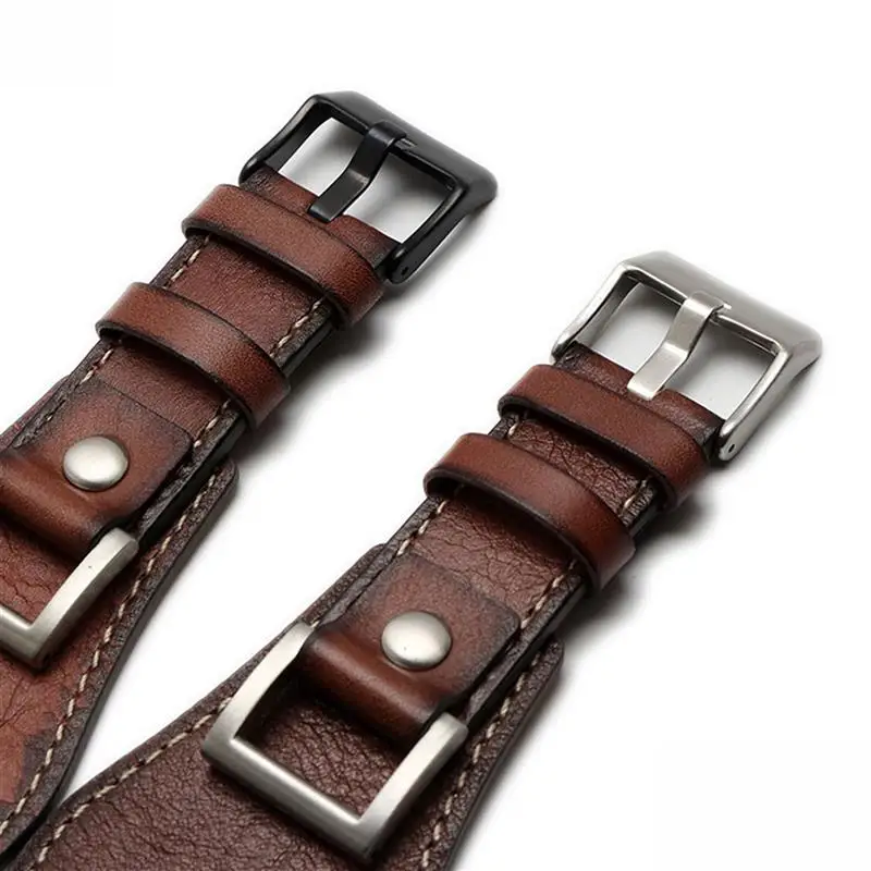 SCHIK Genuine leather For Fossil JR1157 watch band accessories Vintage style strap with Stainless steel joint 24mm Watchbands