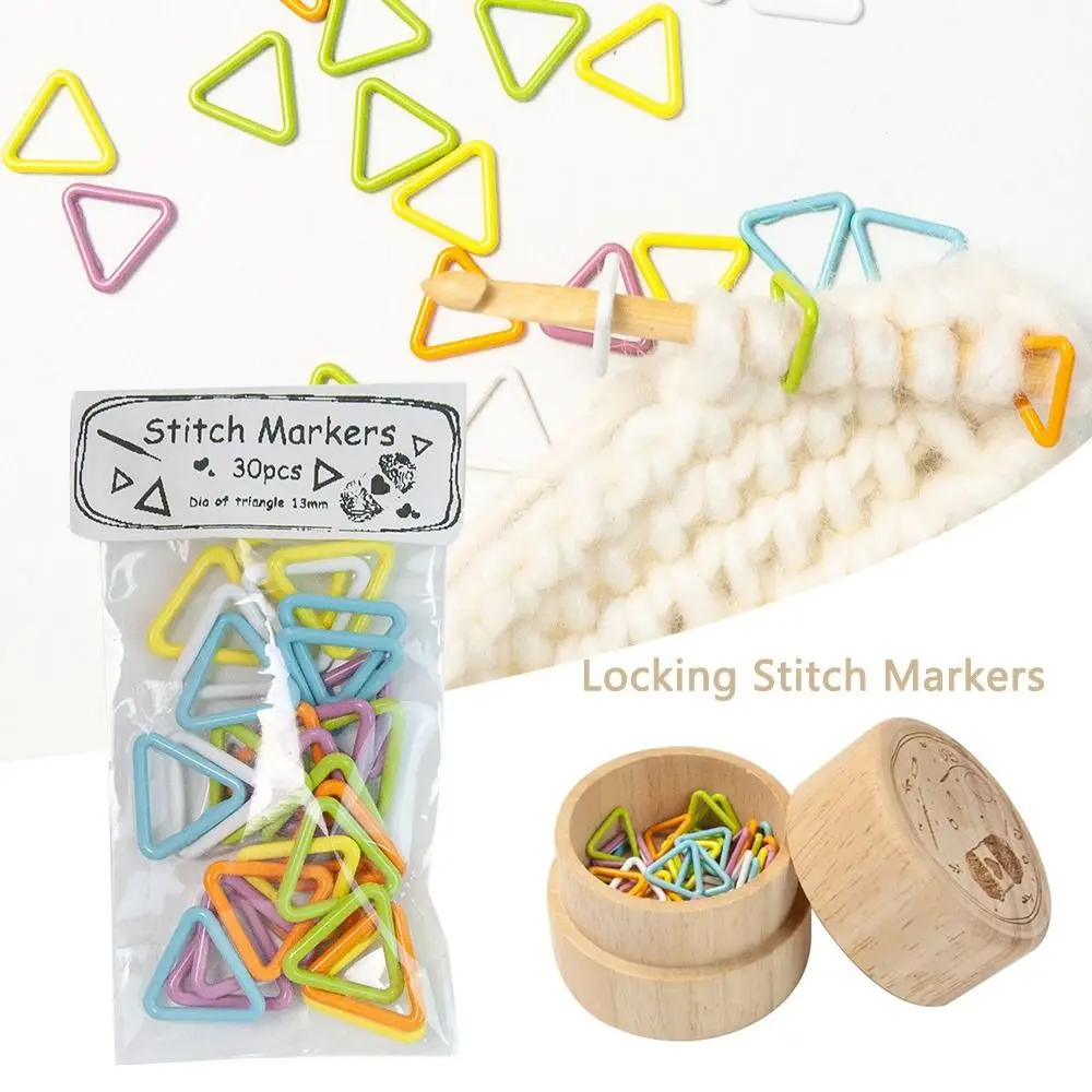 Mixed Color Metal Knitting Crochet Locking Stitch Markers Needle Clip