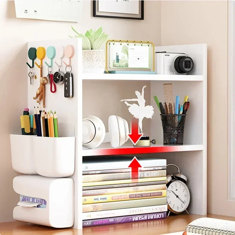 Newspaper Wooden Book Shelf Fashionable Corner Aesthetic Shelf Removable Office Accessories