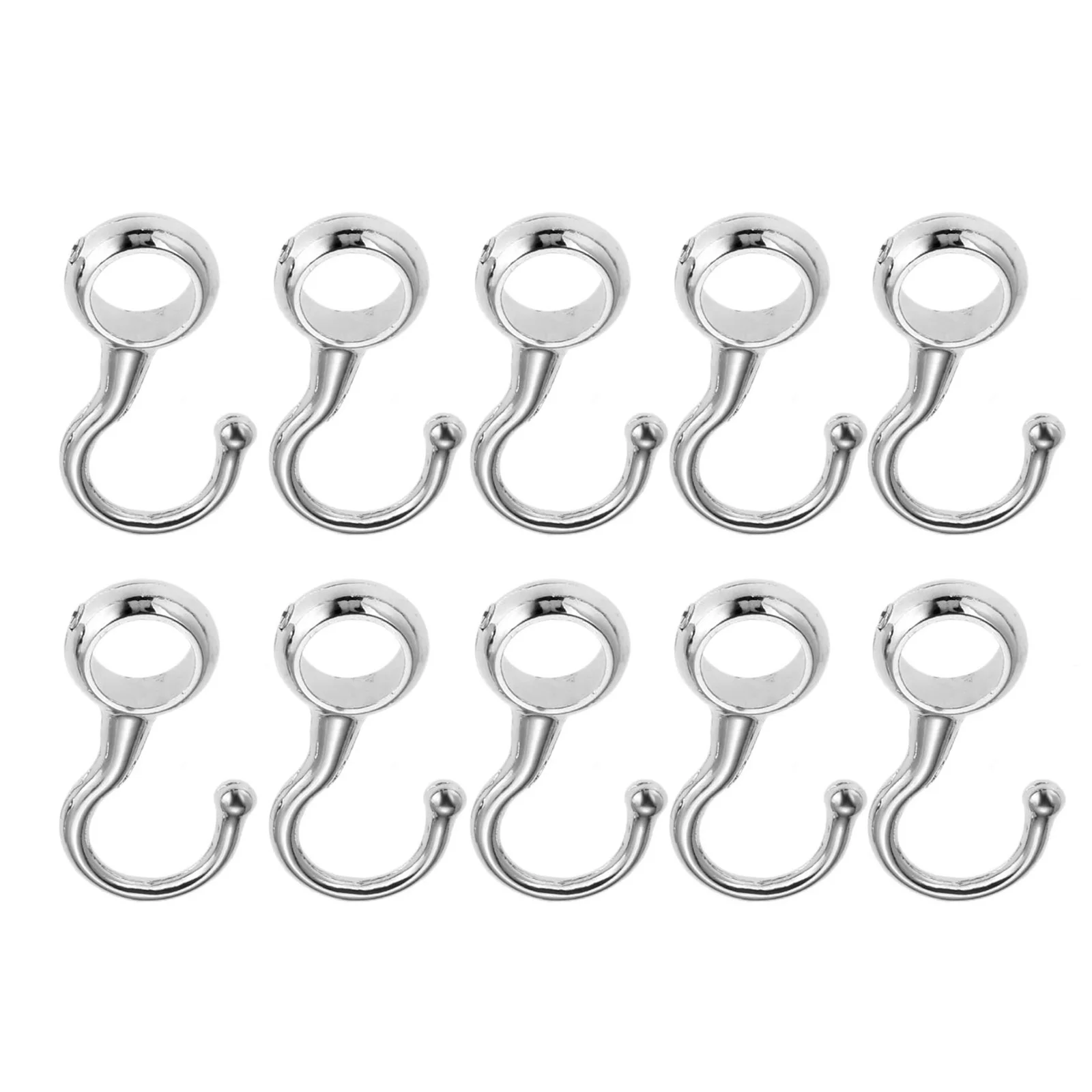 Dreld 10pcs Wardrobe Hanging Tube Pipe Rod Hooks Kitchen Pan Hook