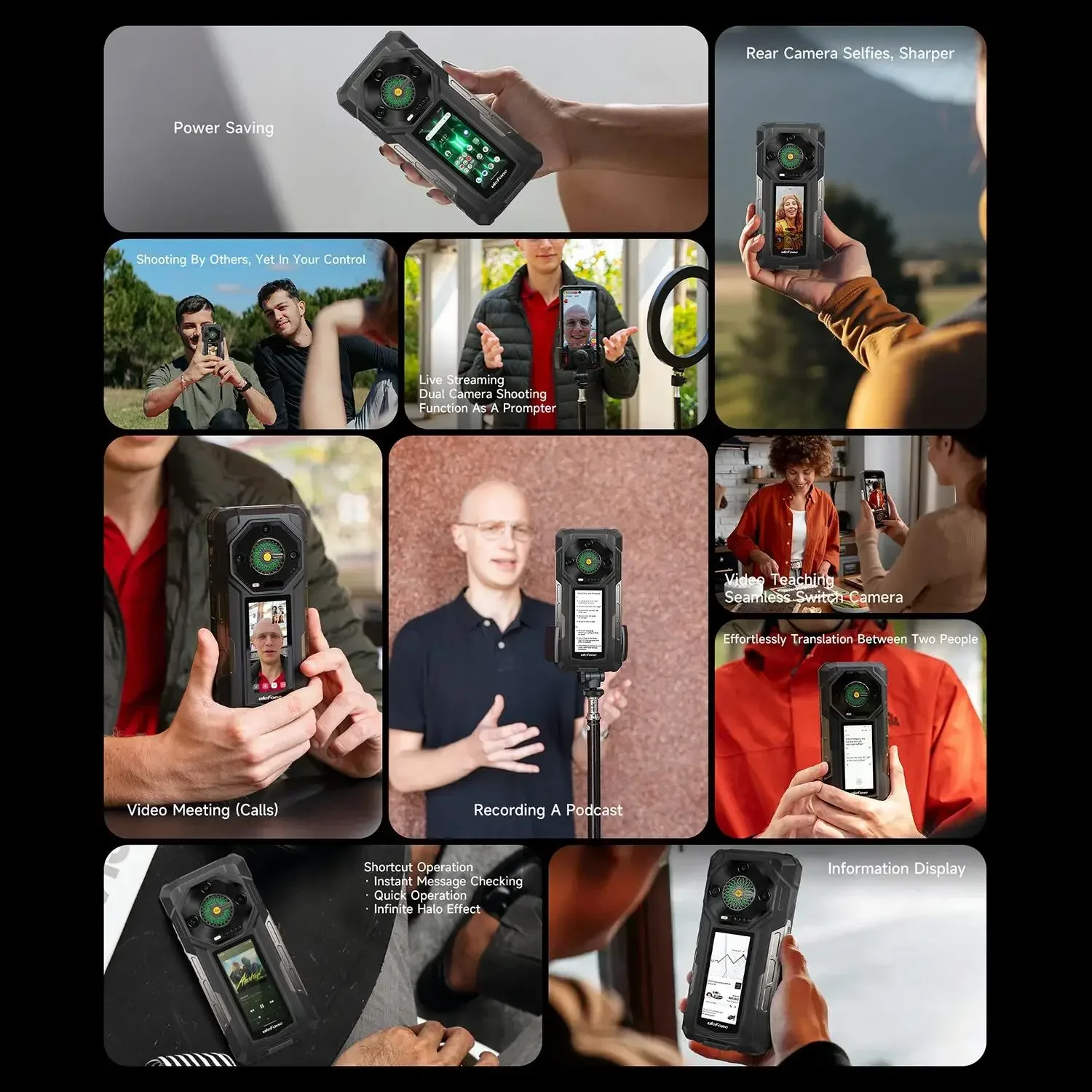 Ulefone Armor 33 Pro 5G Rugged Smartphone Android 15 Dual Screen 6.95 Inch 120Hz 32GB+512GB Mobile Phone 25500mAh 66W 64MP NFC