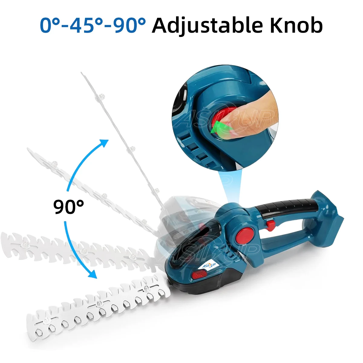 Asii3up 2 IN 1 Cordless Electric Hedge Trimmer 20000rpm Household Shrub Pruning Weeding Garden Power Tool for Makita 18V Battery 5