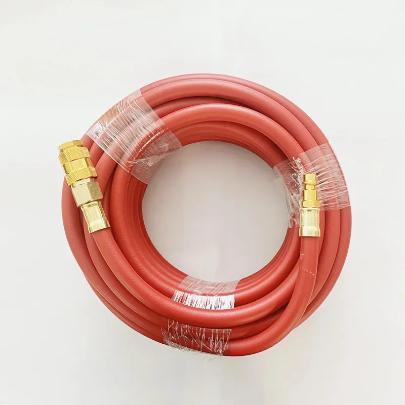 Air Rubber Hose 12M with 1/4'' European Type EU Male and Female Quick Connector Air Compressor Tools 13X8mm Pneumatic Hose Tube pneumatic air hose