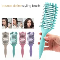 Peigne de Massage pour cheveux, brosse à cheveux en Nylon, brosse à cheveux bouclée démêlante pour Salon de coiffure, outils 1 pièce 5