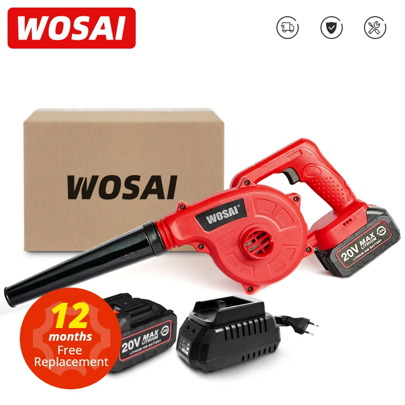 WOSAI – souffleur électrique sans fil, série MT, batterie Lithium-Ion 20V,  outils électriques de jardin