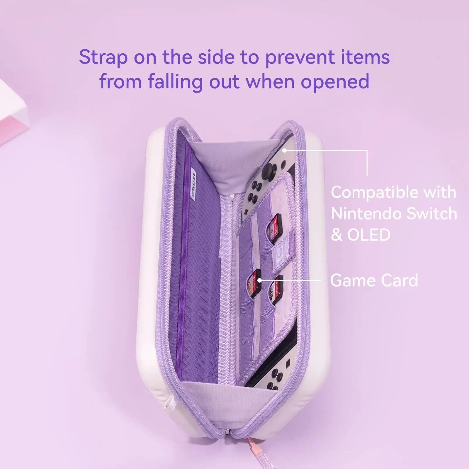 Geekshare-mala de Viagem para Nintendo Switch Máquina do Tempo Vintage Hardshell Portátil Grande Capacidade Interruptor Oled - Image 2