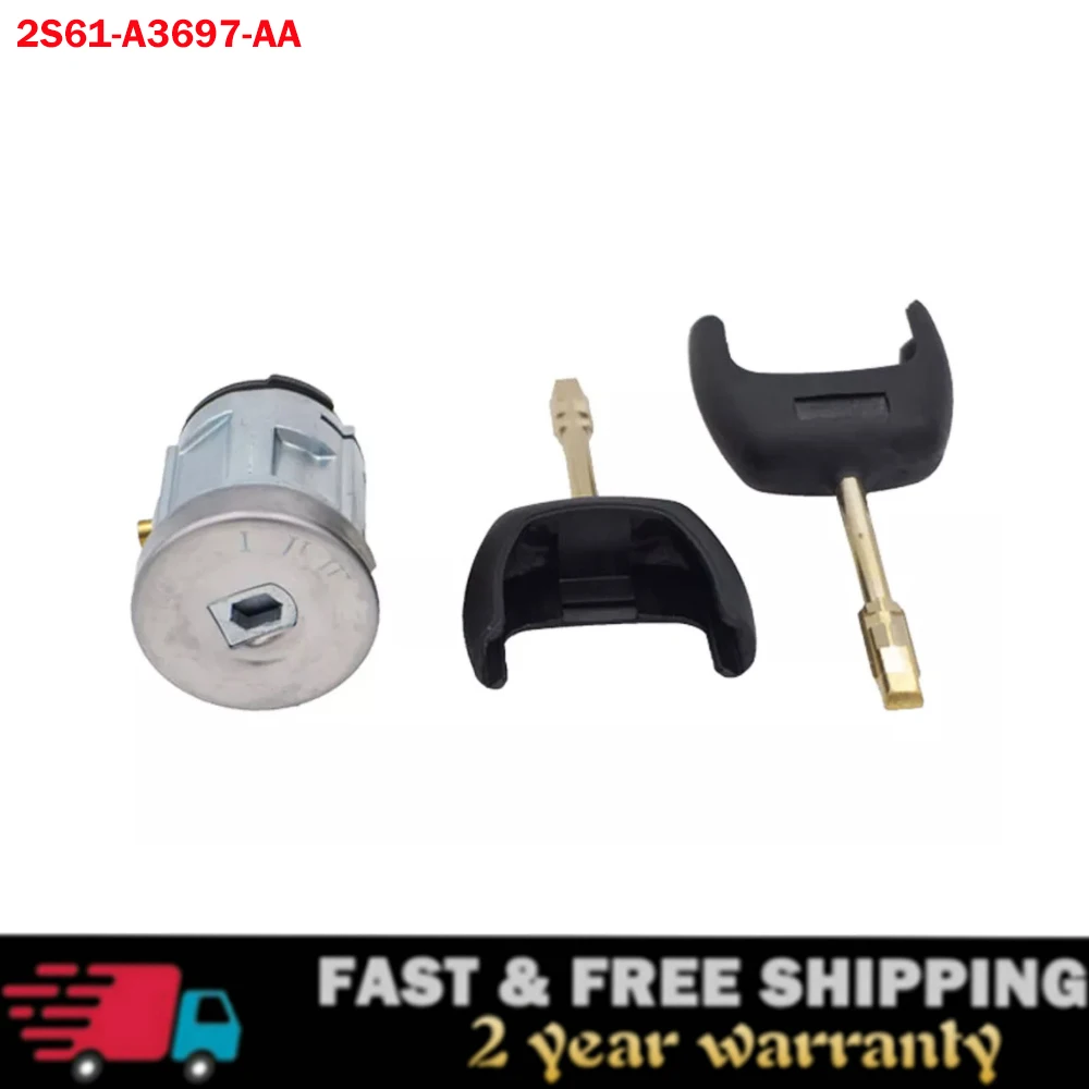 Interruttore Di Accensione E Serratura Barrel Cylinder Set + 2 Tasti Per Ford Transit Mk7 06-On 4355452 2S61-A3697-Aa