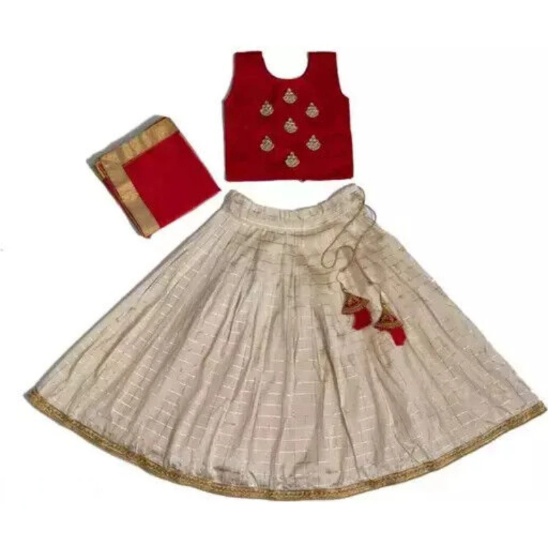 Indiano Tradizionale Bambini Ragazze Lehenga Choli Bollywood Wending Wear