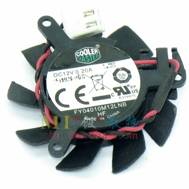 New Original  FY04010M12LNB 37mm for NVIDIA GeForce 605/620 Cooler Fan Replacement 31mm 12V 0.20A 2Wire 2Pin видеокарта afox geforce gtx750 4096mb lp v2 af750 4096d5l4 v2