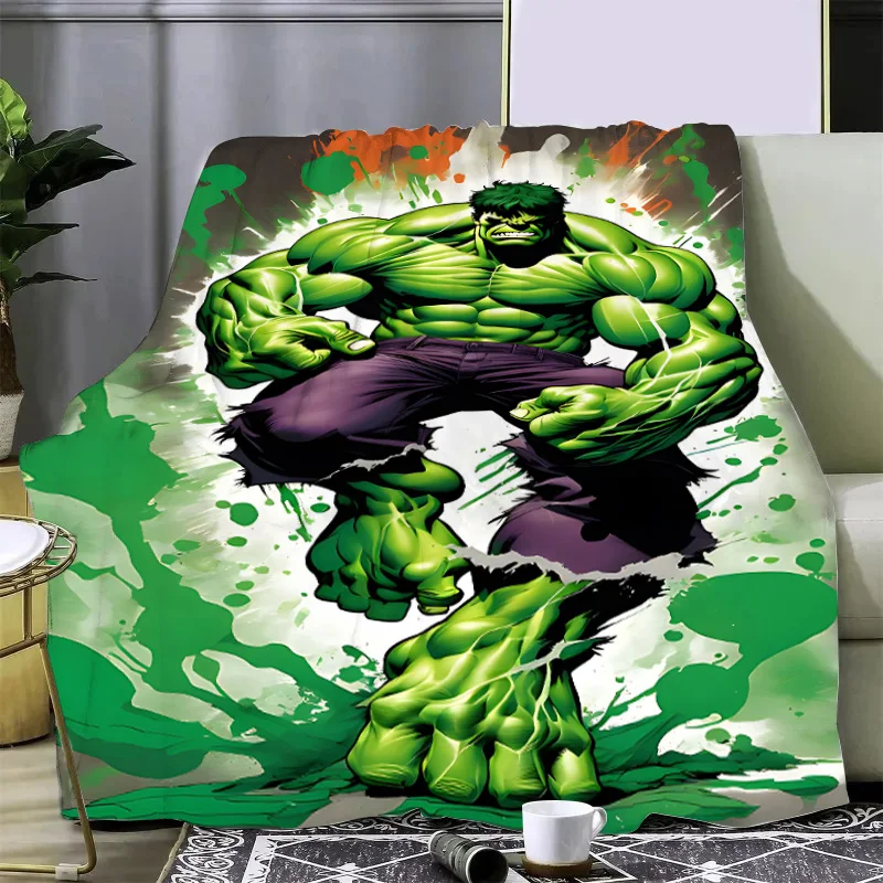 Marvel Angry Hulk Printed Blanket Picnic Blankets Warm Blanket Soft and Comfortable Blanket Home Travel Birthday Gift 3