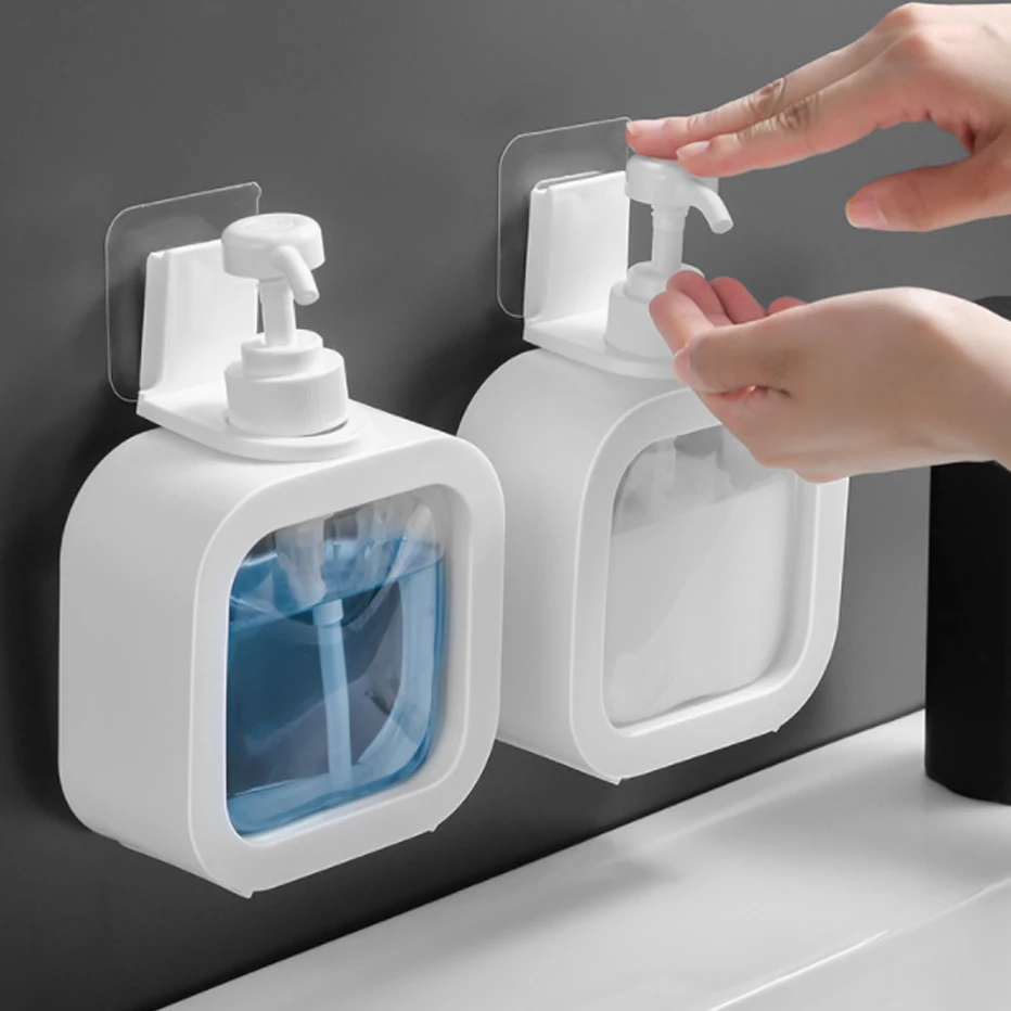 Soap Dispenser Kitchen Hand Soap Dish Bottle Bathroom Shampoo Shower Gel Press Type Storage 300/500ml