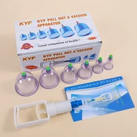 Household Cupping Therapy Set Vacuum Suction Cup Pump ABS Thick 6 Cans Cupping Massage Cups Acupuncture Massager Health Care 2