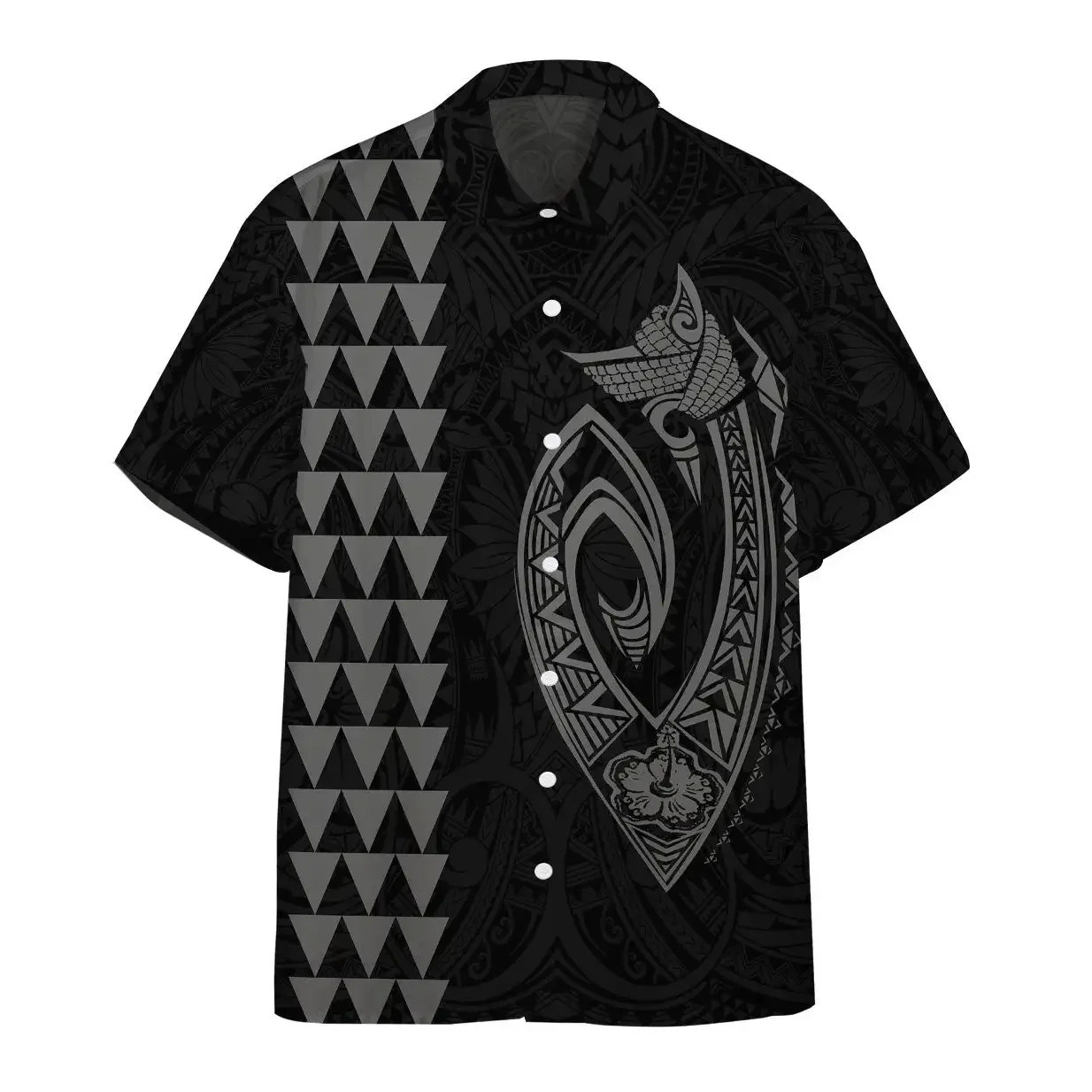 Fashionable men's shirts Viking totem print Hawaiian men's short-sleeved shirts 2024 new large size casual men's shirts