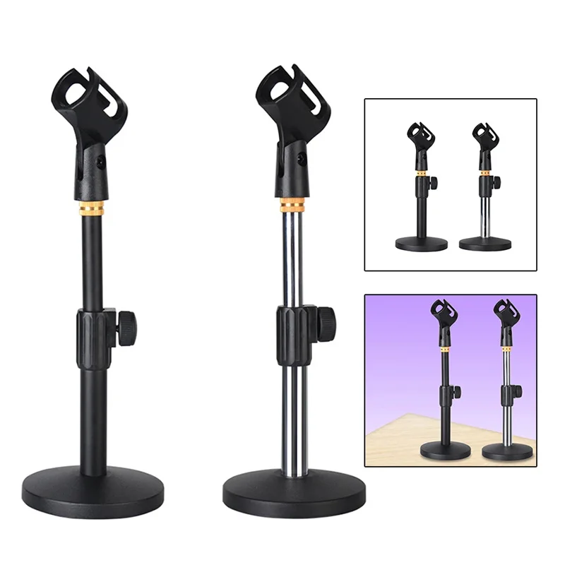 Microphone Stand Desktop Holder Telescopic Mic Clip Bracket for Live Streaming for Desktop