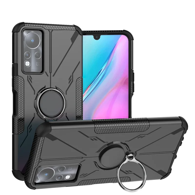 

Противоударный чехол для Infinix Note 11, чехол для Infinix Note 11, жесткий чехол с держателем, защитный бампер для Infinix Note 11 10 8 Pro