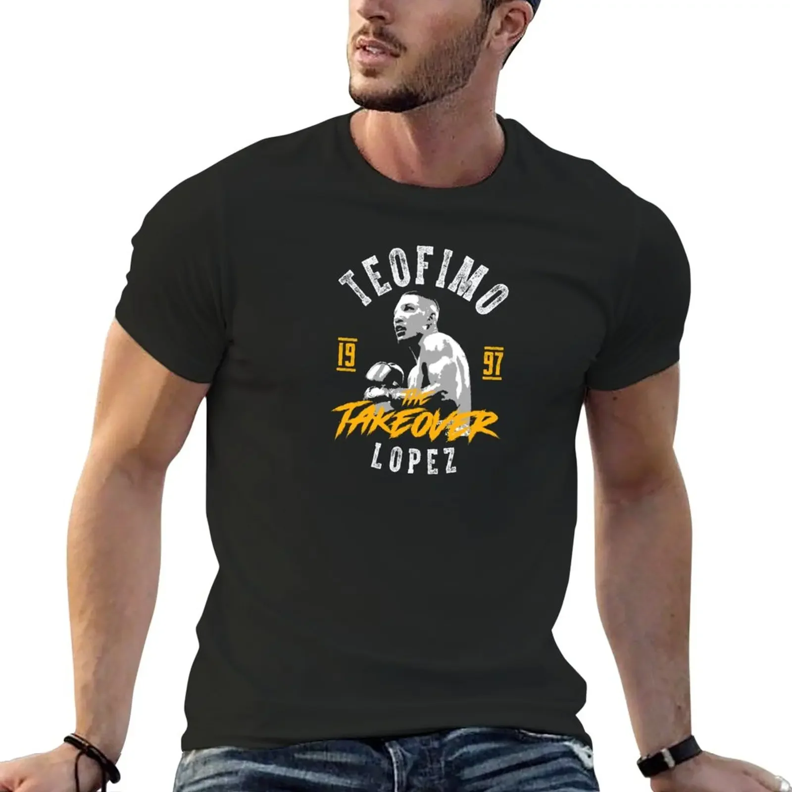 Teofimo Lopez Grunge T-Shirt Hippie Kleidung Sport fans Herren weiße T-Shirts
