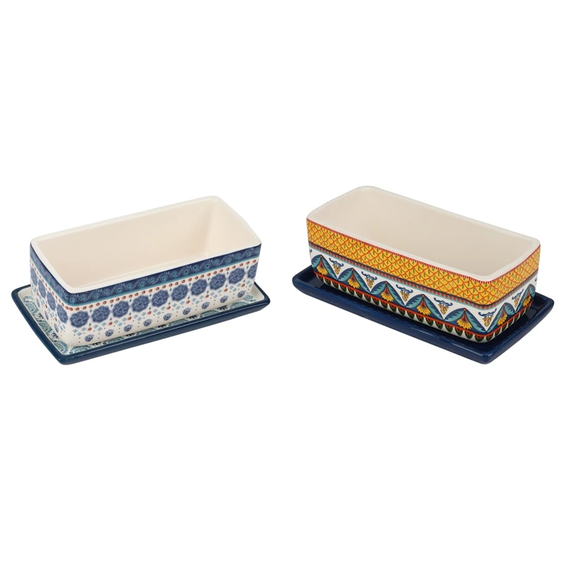 

Container Butter Plate With Lid Household Tableware Storage Boxes Ceramic Butter Box With Lid Butter Dish Cheese Box