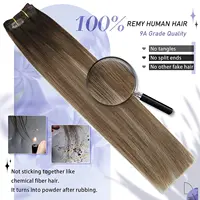 Moresoo-Extensions de cheveux à clipser, Vrais cheveux naturels, Ensemble droit Remy, Extensions de cheveux humains brésiliens à clipser, Vente chaude, 5 PCs, 7 PCs 2