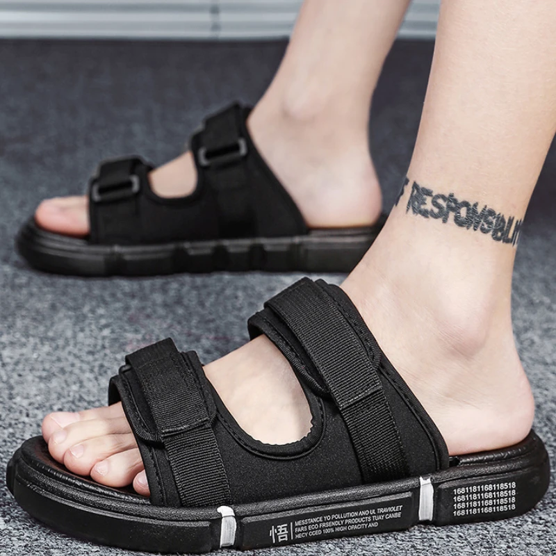 

men's beach slippers casual open toe breathable Plus size non-slip sports sandals Outdoor casual shoes chinelo slide masculino