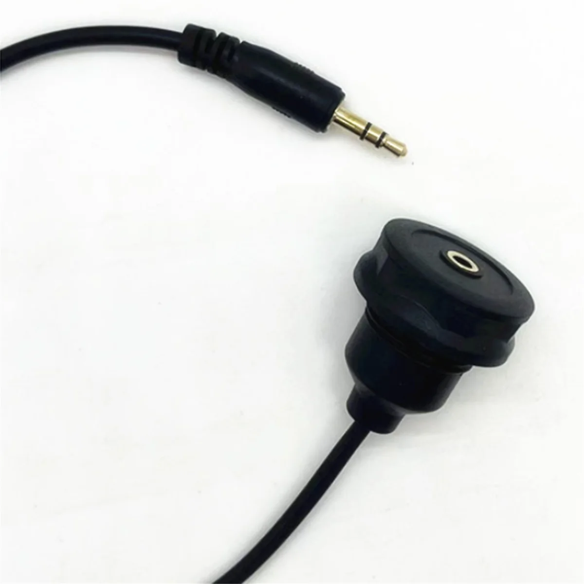 뜨거운 판매 라운드 패널 마운트 3.5mm 남성 3.5mm 여성 자동차 트럭 대시 보드 플러시 마운트 3.5mm 1/8in AUX 오디오 잭 연장 케이블
