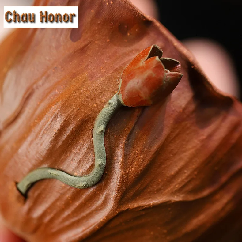 220ml Handmade Seedpod Lotus Purple Clay Tea Pitcher Divide Tea Cha Hai Dispenser Justice Cup Fair Mug Chinese Zisha Tea Set