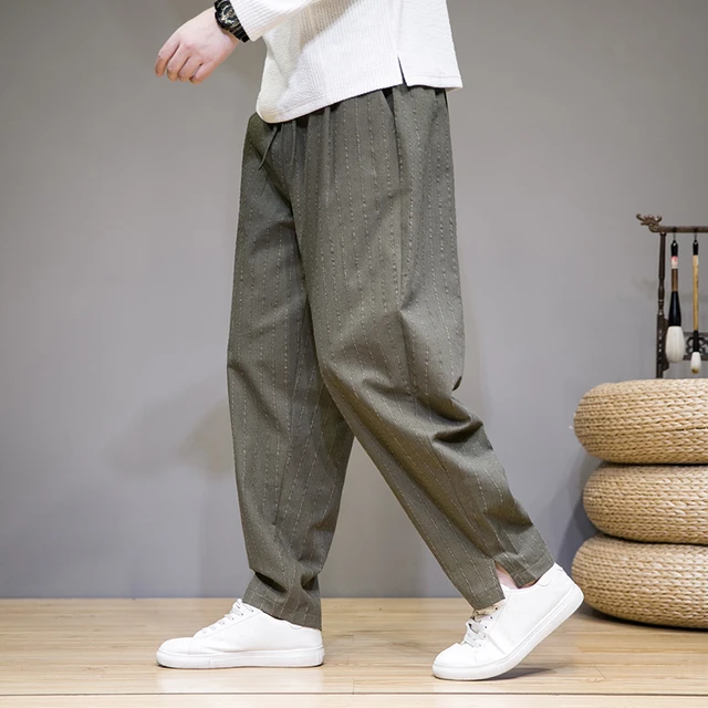 Cotton Linen Casual Harem Pants Men Joggers Man Summer Trousers Male  Chinese Style Baggy Pants 2023 Harajuku Clothes New - AliExpress