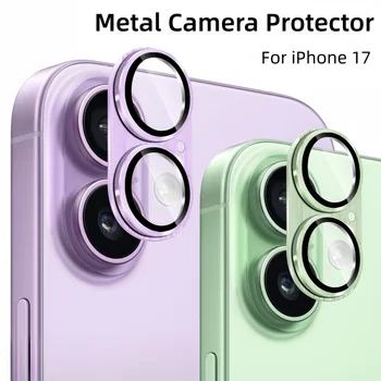 Per IPhone 17 17Air Protezione per fotocamera in metallo Custodia in lega di vetro Copertura completa Tappo protettivo per obiettivo posteriore per Iphone16 15 14 13 Pro Max