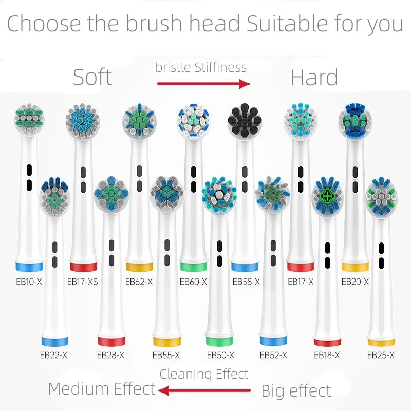 Multi-model 4Pcs Whitening Electric Toothbrush Replacement Brush Heads Refill For Braun Oral B Toothbrush Heads