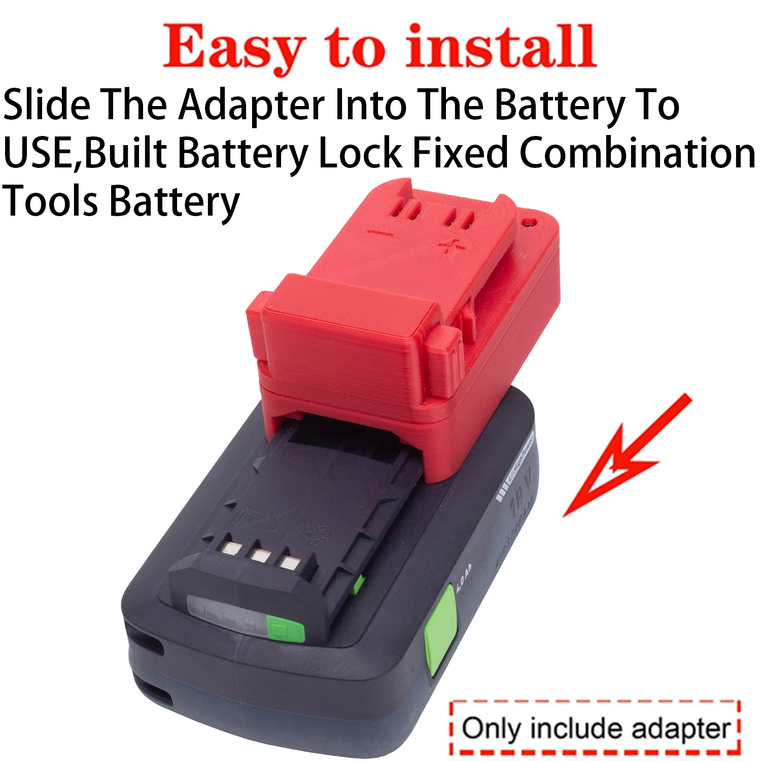Batterij Adapter Converter ForMilwaukee Naar ForMetabo, 18V Lithium Batterij Power Tool Power Adapter, Stabiele Structuur, Uitstekende Prestaties, Lange Levensduur, Draagbaar