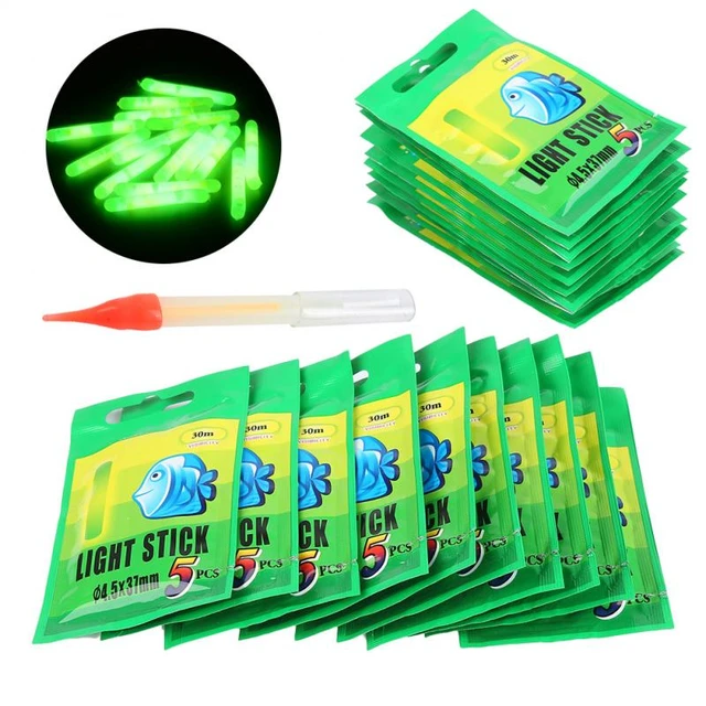 50pcs/10packs Chemical Luminous Glow Light Stick Night Fishing Float Sticks  Lights In Green Color Fishing Accessories Pasca - AliExpress