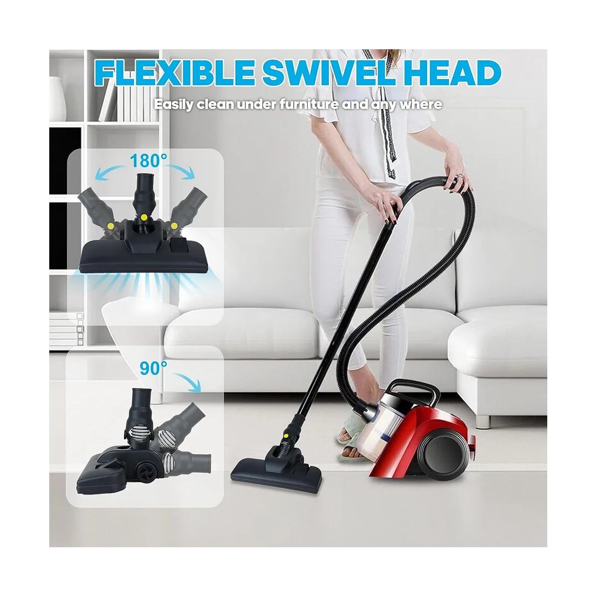 

Насадка для пылесоса Гибкая Универсальная 32 мм/35 мм с адаптером для пылесоса, Набор насадок для комфортного пылесоса