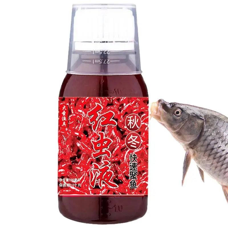

Red Worm Liquid Bait 100ml Red Worm Attractant Scents High Concentration Attractive Smell Fishing Bait Additive Strong Fishing