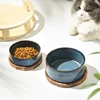 Cat Bowl Cat Food Bowl Ceramic Pet Food Water Feeder Small and Medium-sized Dogs Protection Spine Protection Rollover Prevention 4