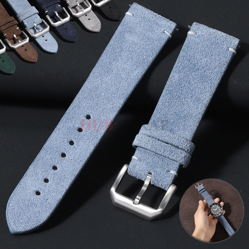 Luxurious Soft Suede Quick Release Watch Strap