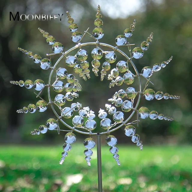 Garden Decoration Outdoor Unique And Magical Metal Windmill Wind Catchers Collectors Rotating 3D Wind Spinners Yard Ornament 1