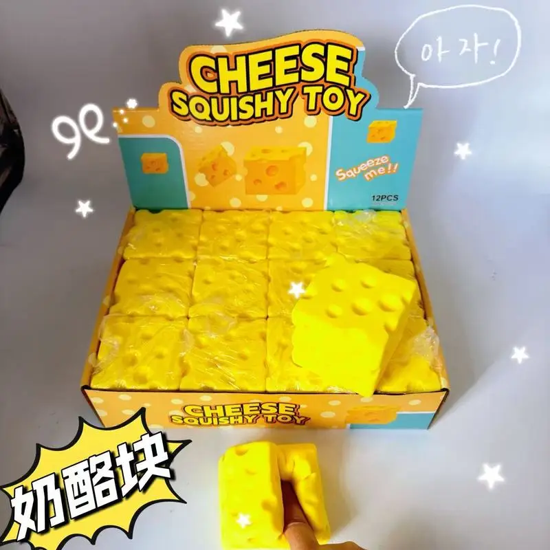 Giant Slow Rising Cheese Squishy - Stress Relief & Sensory Toy