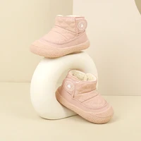 Baby Boys Girls Cartoon Rabbit Padded Winter Warm Boots Rubber Soles Non-slip Indoor Outdoor Walking Shoes 2