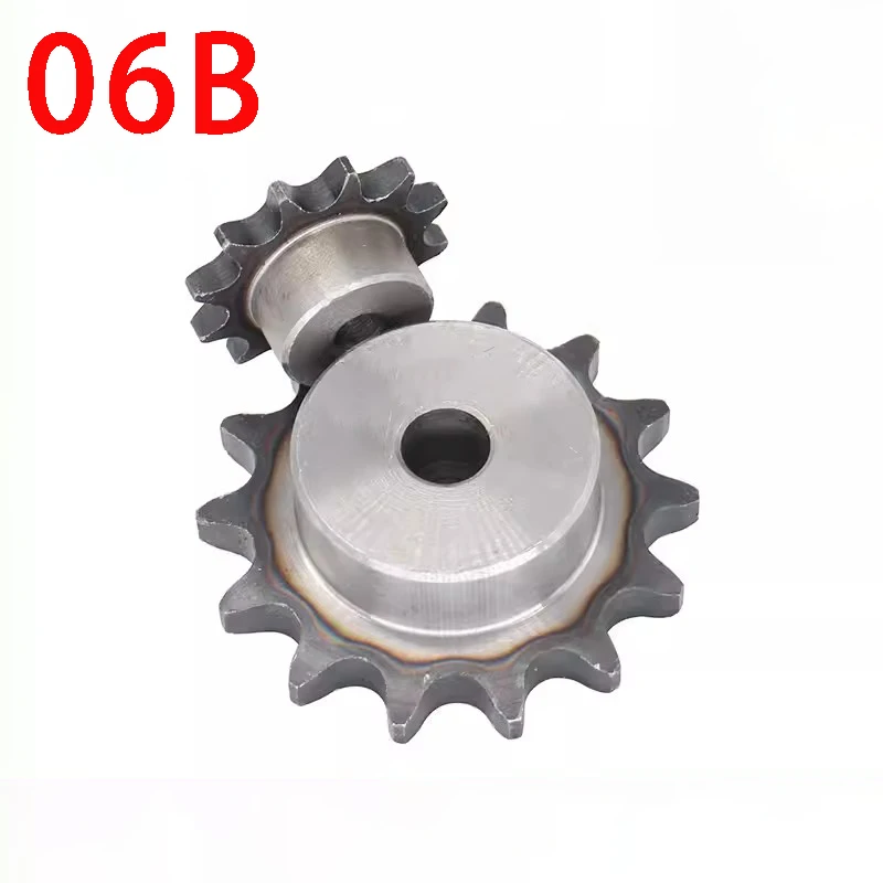 Precision Industrial 06B Drive Sprocket Wheel for 06B-1 Chain,10-30 Teeth, 45 # Steel, Gear Bore 10, 12, 14, 16mm, 1Pc