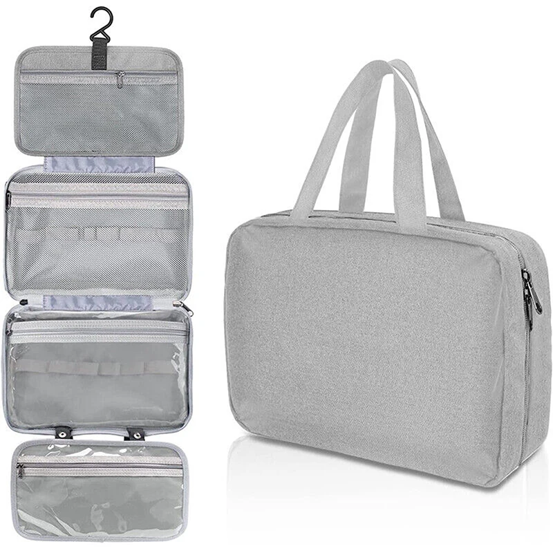 Large Hanging Hook Toiletry Bag Waterproof Folding Handbag Travel Makeup Cosmetic Razor Storage Organizer Case Bathroom Supplies 3