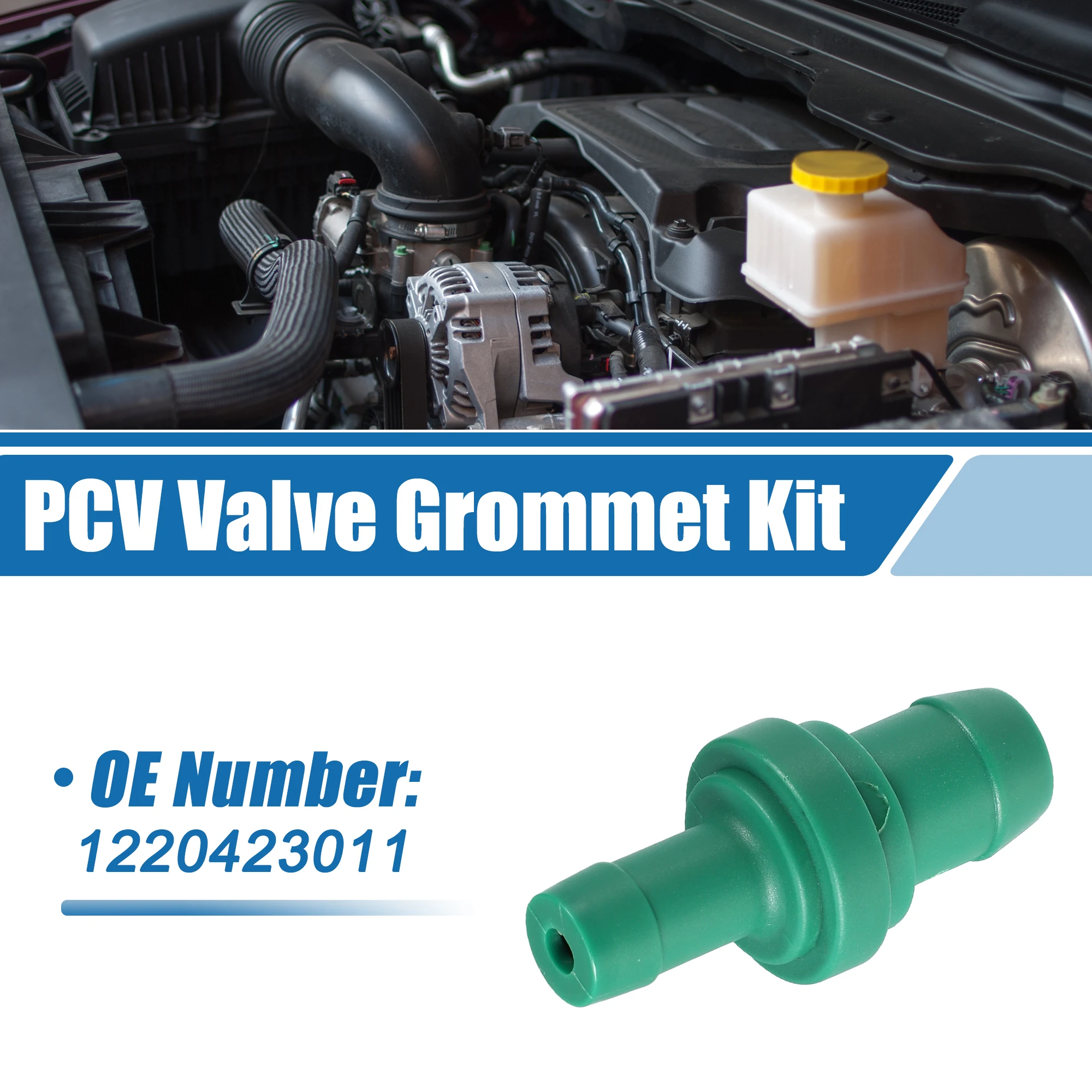 X Autohaux PCV Valve Grommet Exhaust Positive Crankcase Ventilation Fittings No.1220423011 Toyota Yaris Echo Green pcv valve grommet