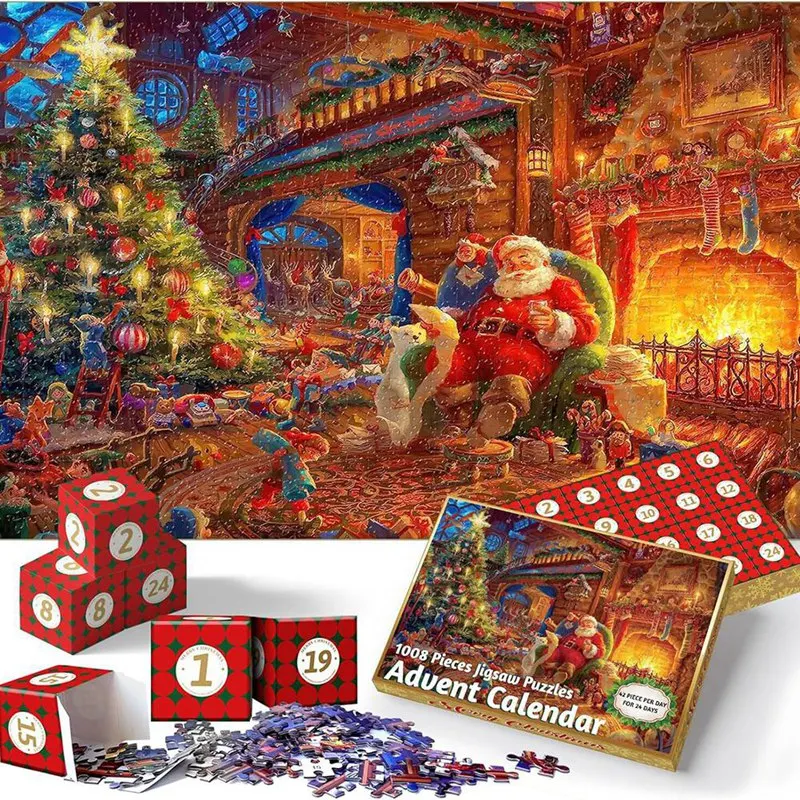 Santa Claus With Christmas Tree 1000 Piece Christmas Jigsaw Puzzles santa-claus-with-christmas-tree-1000-piece-christmas-jigsaw-puzzles