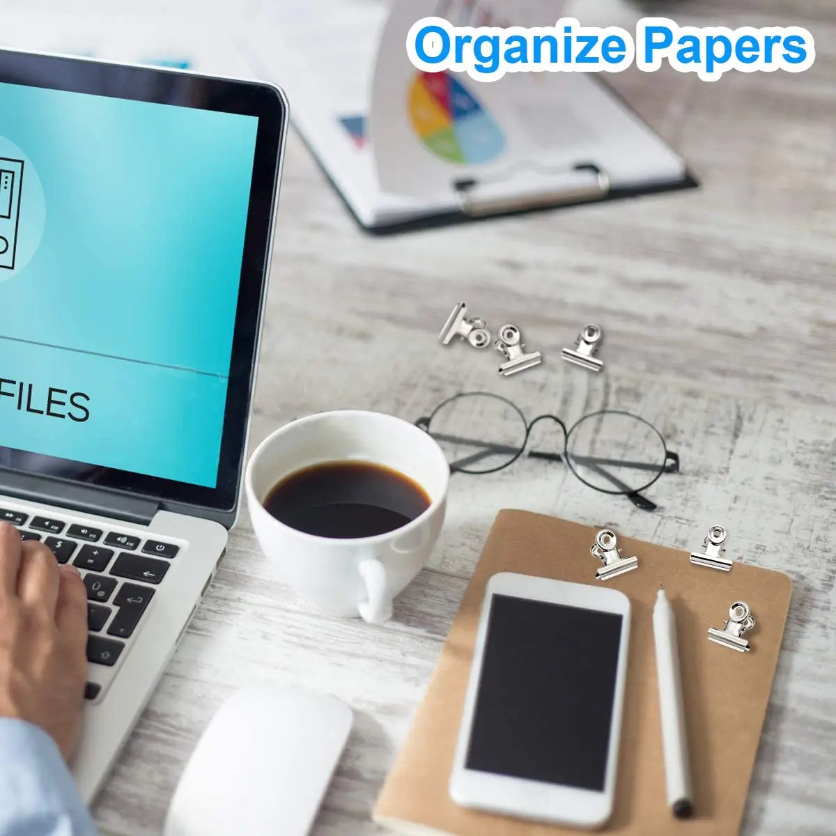 Mini Bulldog Clips 10Pcs 22mm Metal Hinge Clips Stainless Steel Paper Binder Clamps For Tags Bags Shops Office Home Kitchen