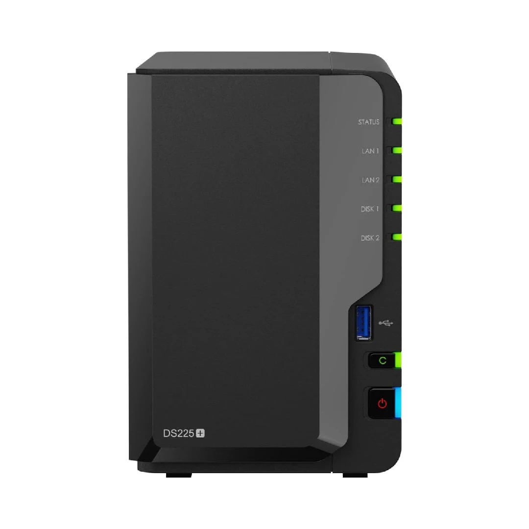 시놀로지 DS225+ 2베이 디스크스테이션 NAS 인클로저 2GB DDR4 RAM (디스크 미포함)