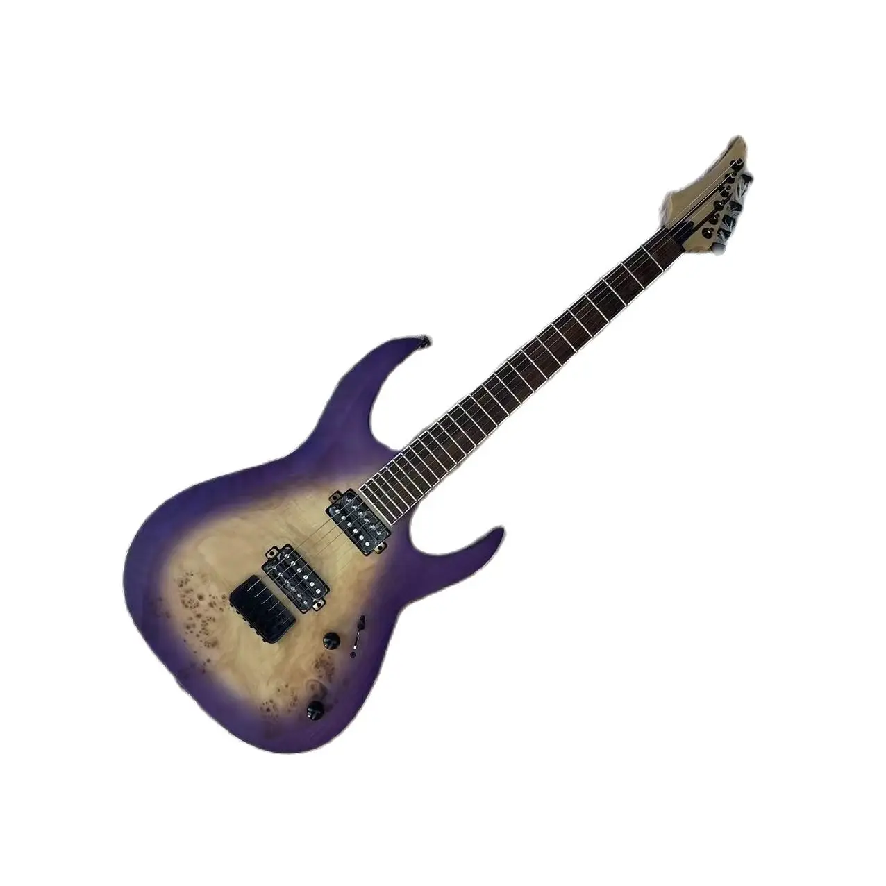 

6-string electric guitar, purple body, real delivery picture, can be modified and customized, free package and mail to home