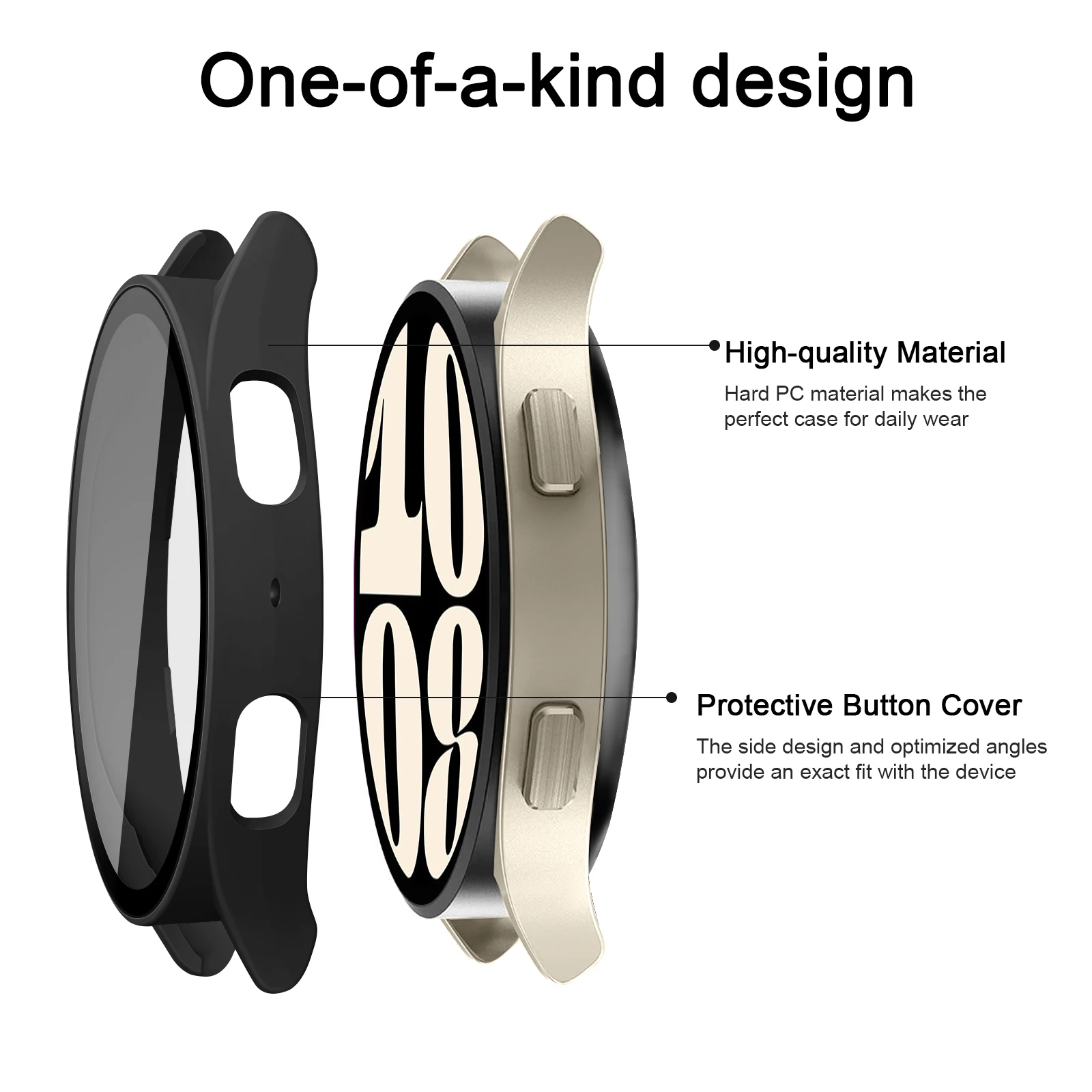 Watch Screen Protector Case Case for Samsung Galaxy Watch 6/5/4 40mm 44mm Screen Protector Hard PC Protective Cover Bumper Galaxy Watch Tempered Glass Film