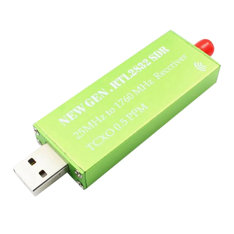 Nuovo Adattatore Usb Rtl-Sdr Rtl2832U + R820T2 + 1Ppm Tcxo Tv Tuner Stick Ricevitore-Verde